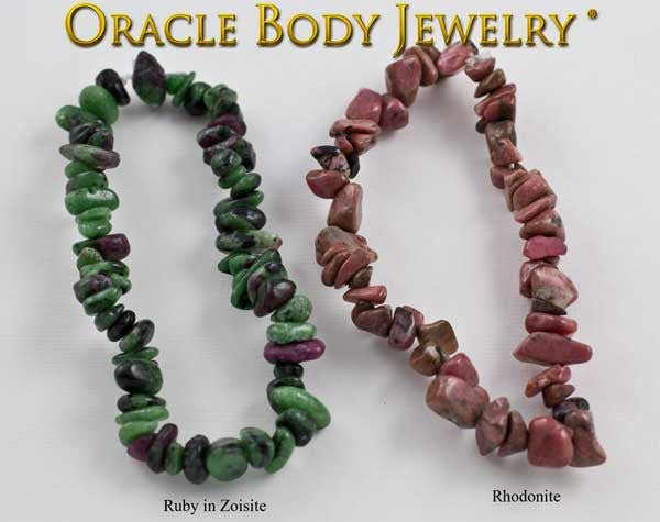 Ruby in Zoisite and Rhodonite Chip Bracelet