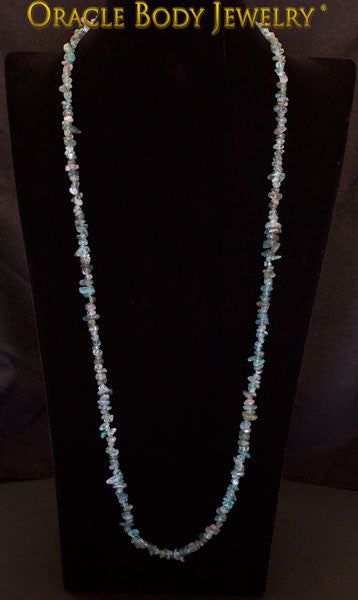 Aquamarine Chip Necklace