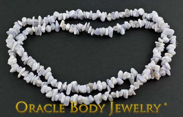 Blue Lace Agate Chip Necklace