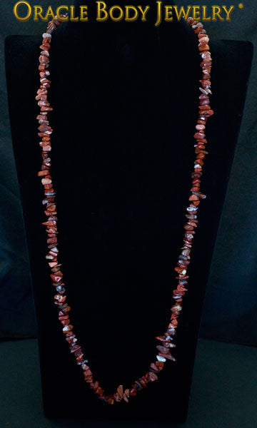 Red Brecciated Jasper Chip Necklace