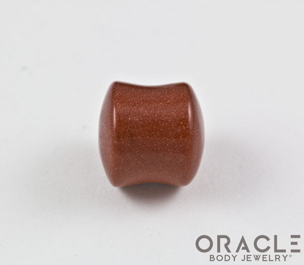 Cinnamon Goldstone Double Flare Plugs