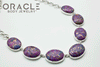 Sterling Silver Copper Purple Turquoise Necklace