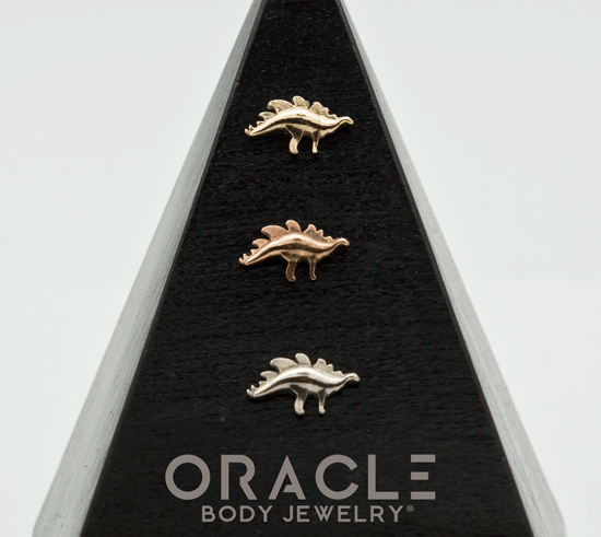 14k Gold Dino Threadless Ends