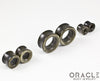 Gold Obsidian Double Flare Eyelets / Tunnels
