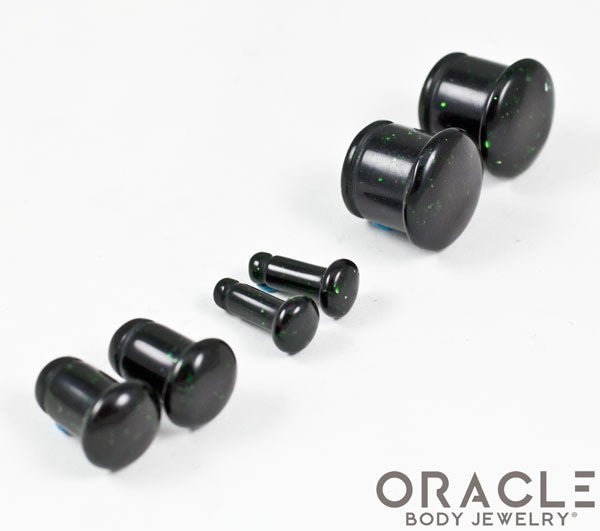 Green Goldstone Single Flare Plugs