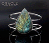 Sterling Silver Carved Labradorite Bracelet