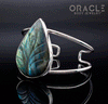 Sterling Silver Carved Labradorite Bracelet
