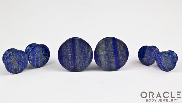 Lapis Mayan Style Flare Plugs