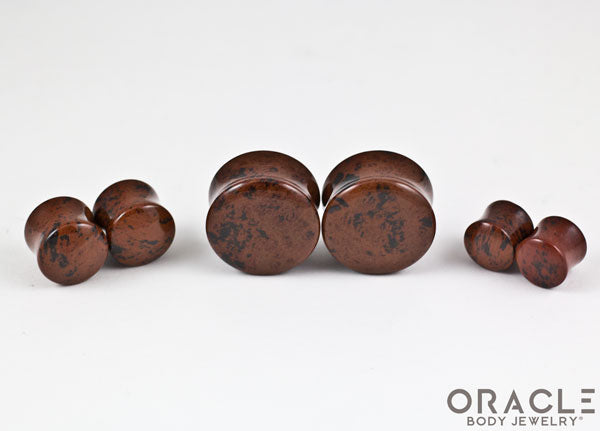 Mahogany Obsidian Double Flare Plugs