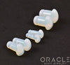 Opalite Single Flare Teardrop Plugs