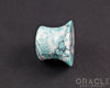 Synthetic Ocean Wave Turquoise Mayan Style Flare Plugs