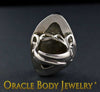 Steel Adjustable Labradorite Ring