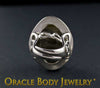 Steel Adjustable Labradorite Ring