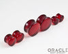 Red Quartz Glass Double Flare Plugs