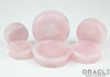 Rose Quartz Concave Solid Double Flare Plugs