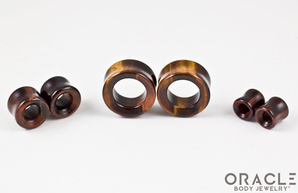 Red Tiger Eye Eyelets / Tunnels