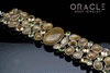 Sterling Silver Rutilated Quartz Bracelet with Citrine and Peridot