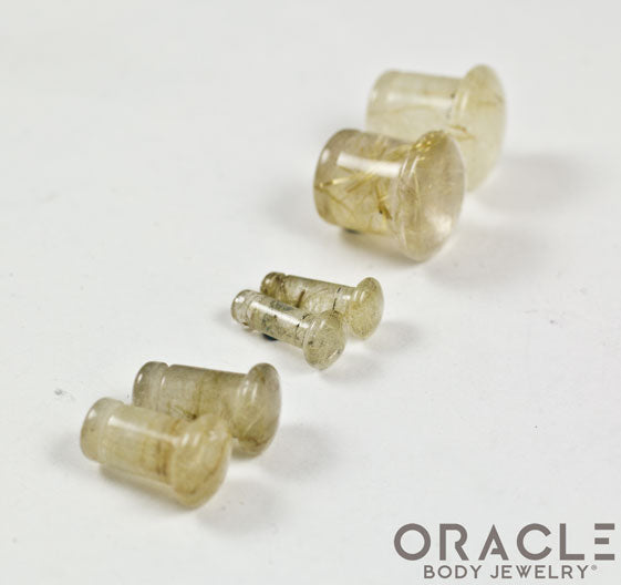 Rutilated Quartz Single Flare Plugs