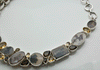Sterling Silver Scenic Dendritic Agate with Smoky Quartz and Citrine Necklace