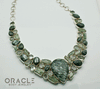 Sterling Silver Seraphinite with Green Amethyst and Kyanite Necklace