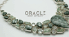 Sterling Silver Seraphinite with Green Amethyst and Kyanite Necklace