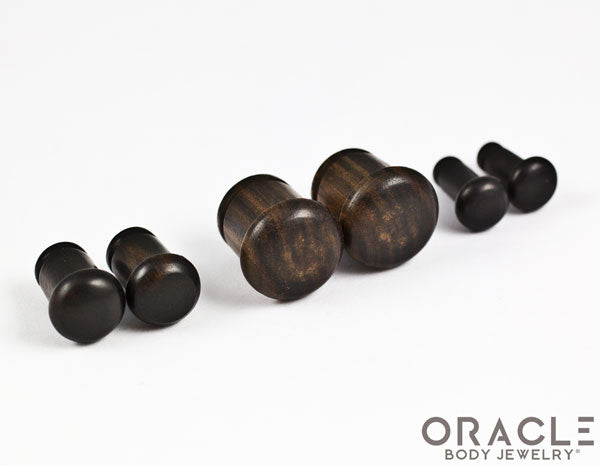 Ebony Wood Single Flare Plugs