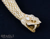 Carved Snake Deer Antler Pendant With Chain