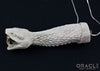 Carved Snake Deer Antler Pendant With Chain