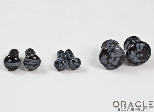 Snowflake Obsidian Single Flare Plugs