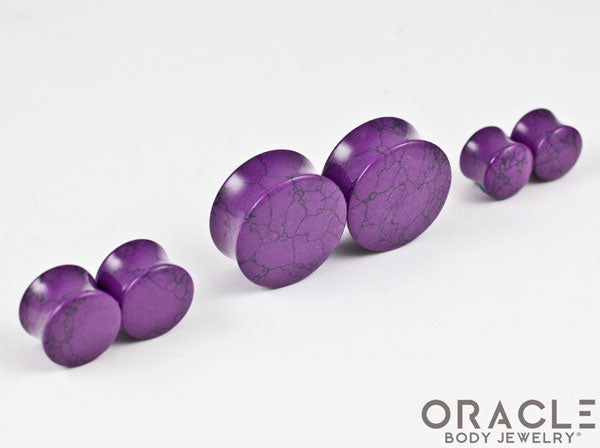 Synthetic Sugalite Double Flare Plugs