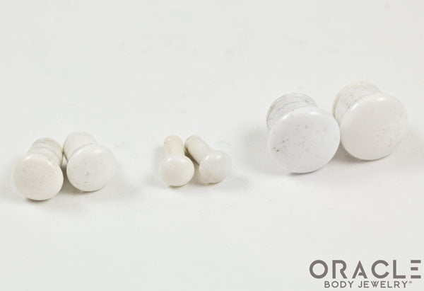 White Agate Single Flare Plugs