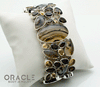Sterling Silver Montana Agate Bracelet with Faceted Citrine and Smoky Quartz Accents