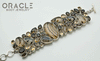 Sterling Silver Montana Agate Bracelet with Faceted Citrine and Smoky Quartz Accents