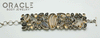 Sterling Silver Montana Agate Bracelet with Faceted Citrine and Smoky Quartz Accents
