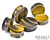 Yellow Tiger Eye Concave Solid Double Flare Stone Plugs