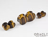 Yellow Tiger Eye Double Flare Plugs