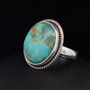 Sterling Silver Kingman Turquoise Ring Size 6.5