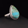 Sterling Silver Kingman Turquoise Ring Size 7