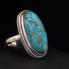 Sterling Silver Kingman Turquoise Ring Size 8