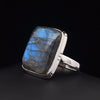 Sterling Silver Labradorite Ring Size 11