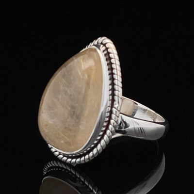 Sterling Silver Rutilated Quartz Ring Size 7