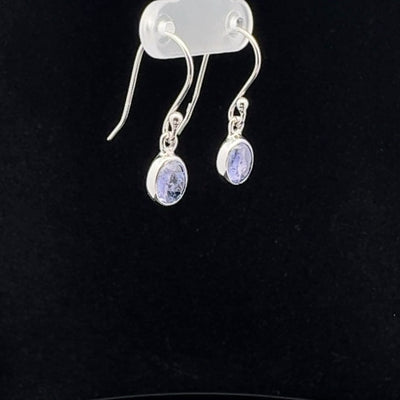 Sterling Silver Tanzanite Earrings