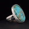 Sterling Silver Kingman Turquoise Ring Size 7