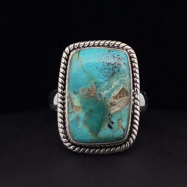 Sterling Silver Kingman Turquoise Ring Size 5.5