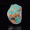 Sterling Silver Raw Turquoise Ring Adjustable