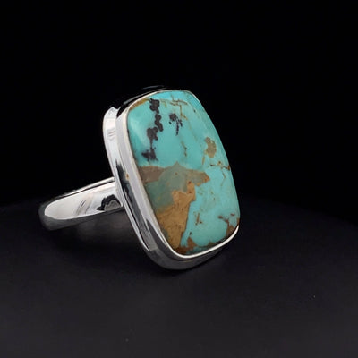 Sterling Silver Kingman Turquoise Ring Size 7