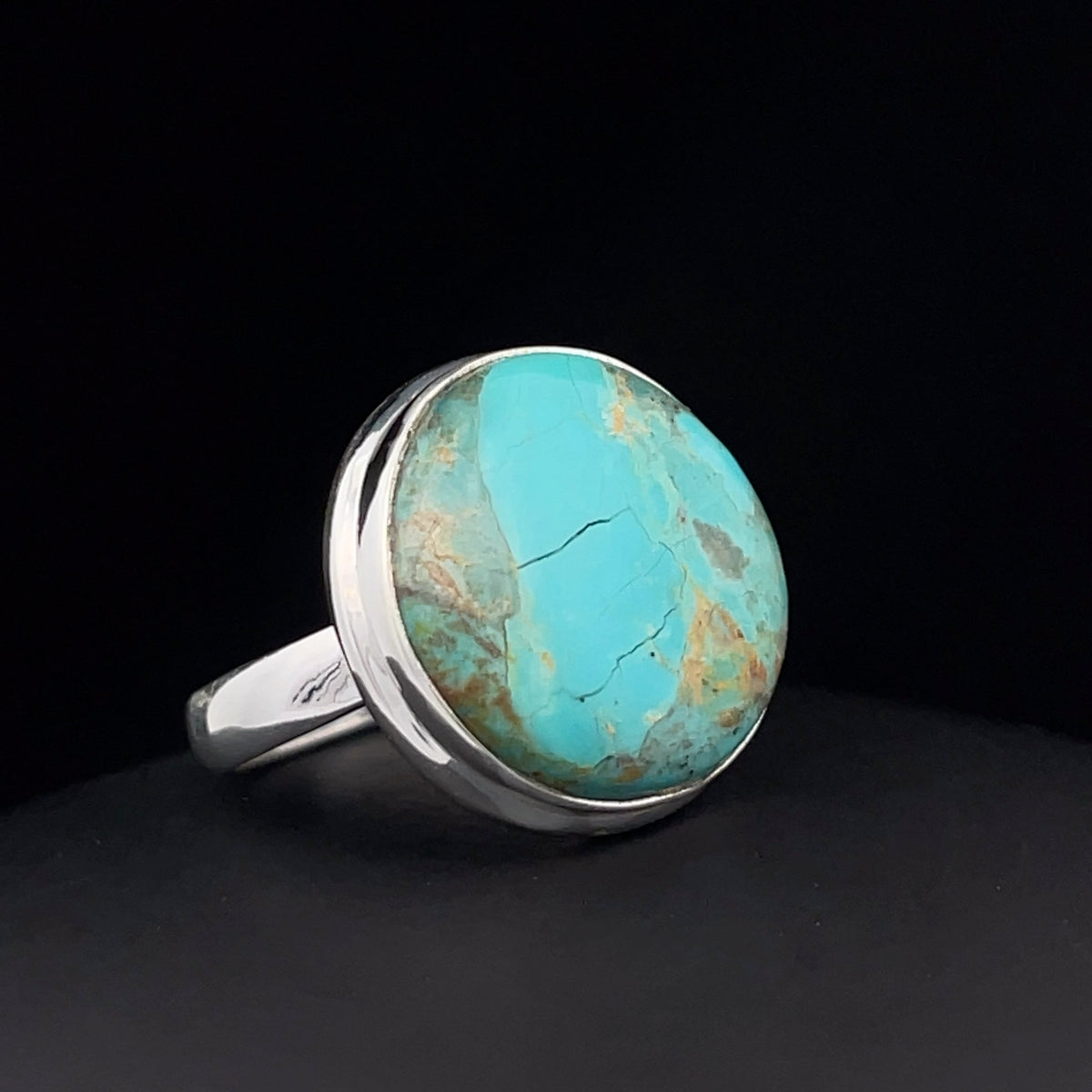 Sterling Silver Kingman Turquoise Ring Size 7
