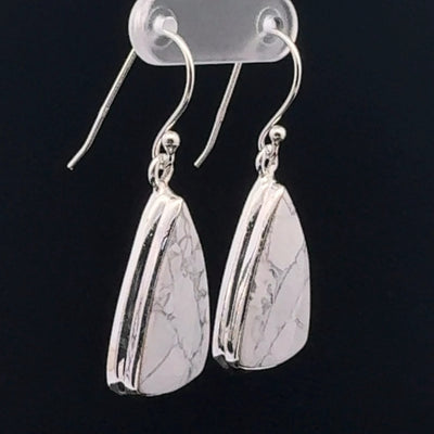 Sterling Silver Howlite Earrings