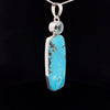 Sterling Silver Raw Kingman Turquoise and Topaz Pendant