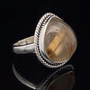 Sterling Silver Rutilated Quartz Ring Size 8